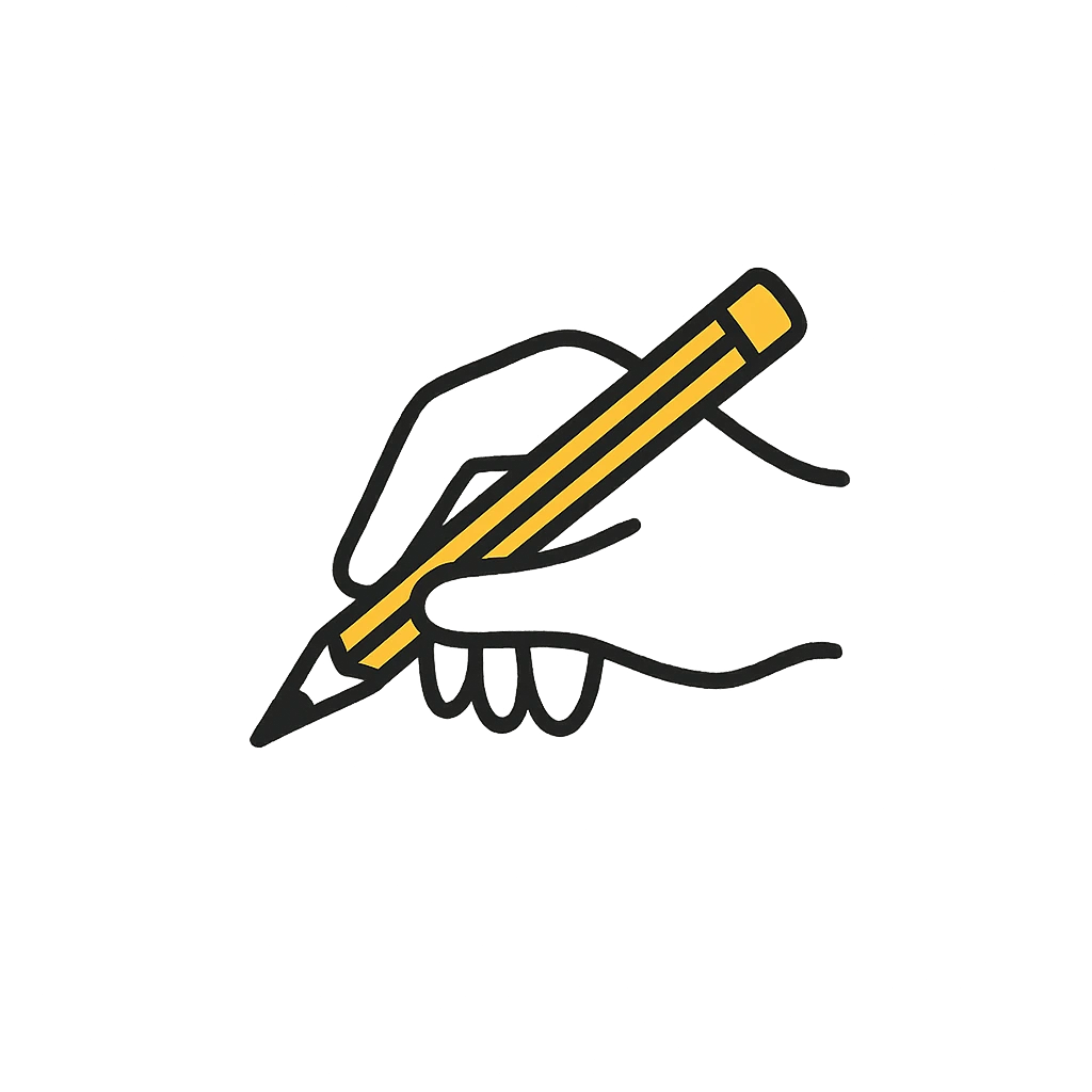 Kalemle yazı yazmak.