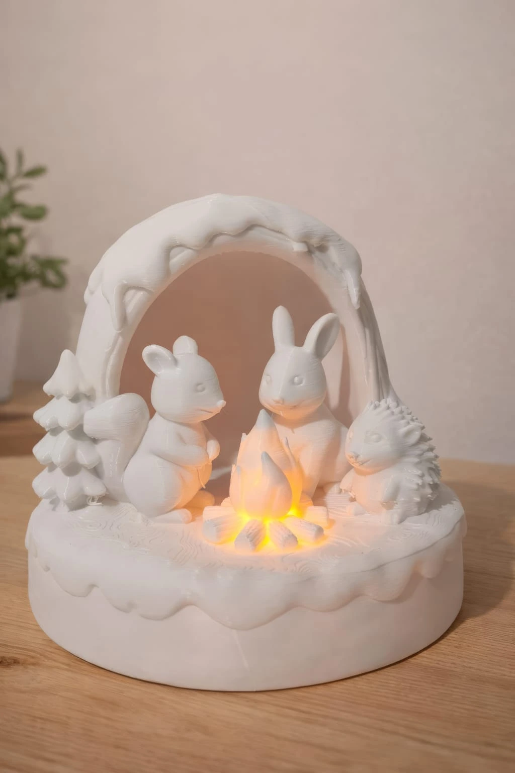 3d baskı tavşan ailesi (gündüz).